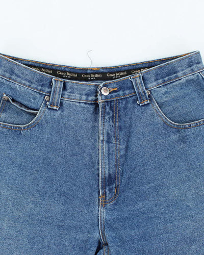 Vintage 2000's Geno Bellini Wide Leg Dark Wash Denim Shorts - W34 L12