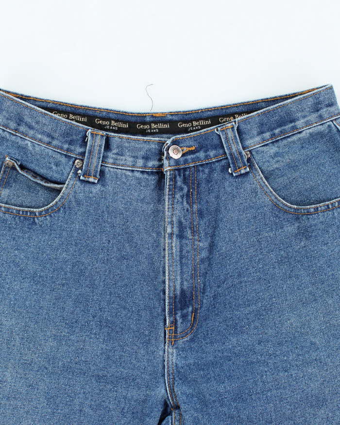 Vintage 2000's Geno Bellini Wide Leg Dark Wash Denim Shorts - W34 L12