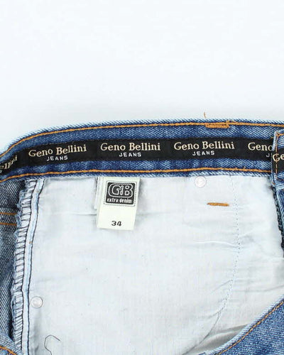 Vintage 2000's Geno Bellini Wide Leg Dark Wash Denim Shorts - W34 L12
