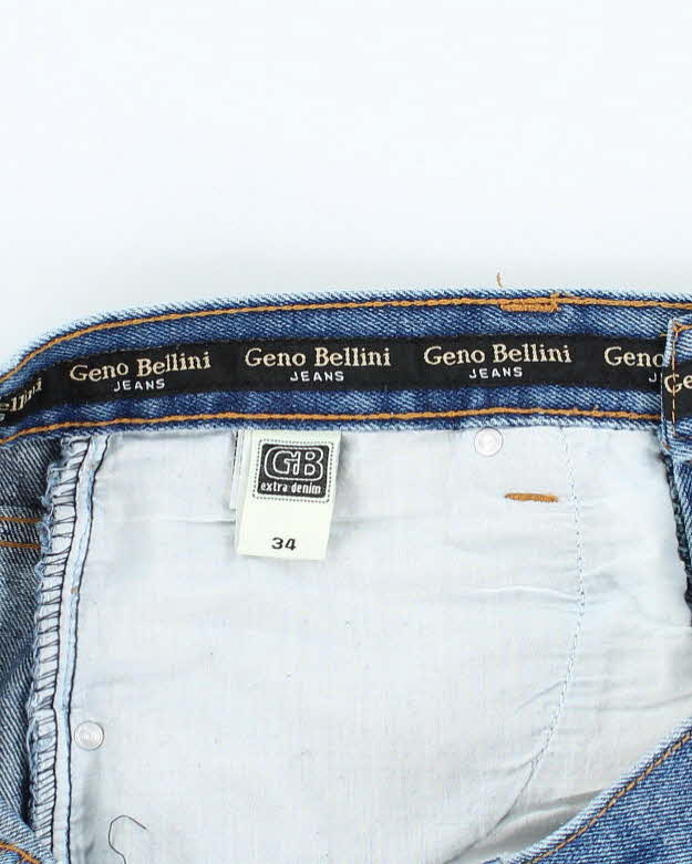 Vintage 2000's Geno Bellini Wide Leg Dark Wash Denim Shorts - W34 L12