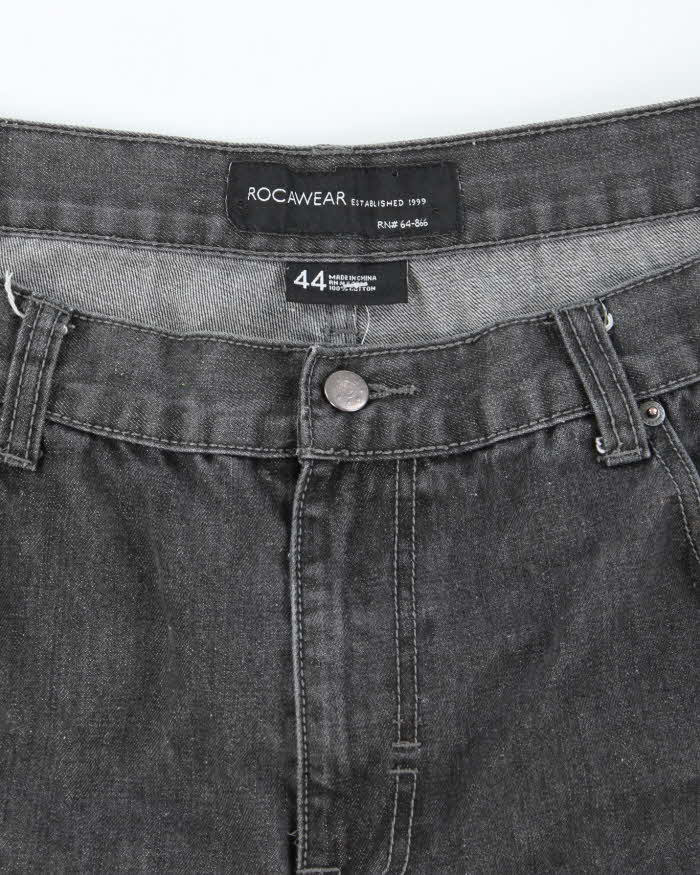 Vintage 2000's Rocawear Dark Grey Wash Baggy Denim Shorts - W40 L15