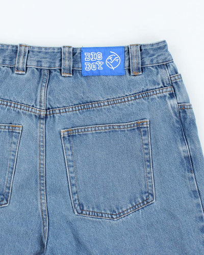 Polar Skate Co. Big Boy Medium Wash Denim Cut Off Shorts - W30 L10