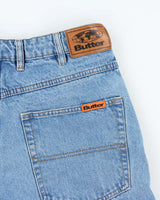 Butter Goods Medium Wash Drawstring Denim Shorts - W28 L8