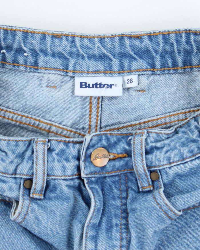 Butter Goods Medium Wash Drawstring Denim Shorts - W28 L8
