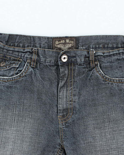 Vintage Y2K Suko Ram Wide Leg Cut Off Denim Shorts - W36 L11