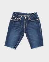 Vintage Y2K True Religion Dark Wash Cut Off Denim Shorts - W34 L12