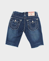 Vintage Y2K True Religion Dark Wash Cut Off Denim Shorts - W34 L12
