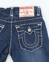 Vintage Y2K True Religion Dark Wash Cut Off Denim Shorts - W34 L12