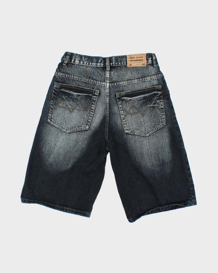 Vintage Y2K W&Y Overdyed Dark Wash Denim Shorts - W30 L11