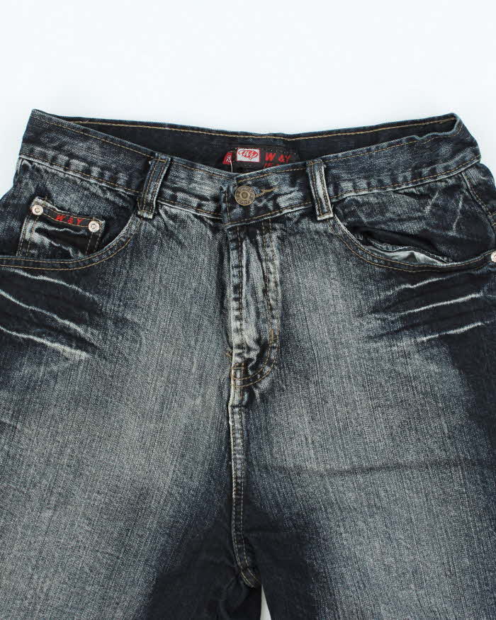 Vintage Y2K W&Y Overdyed Dark Wash Denim Shorts - W30 L11