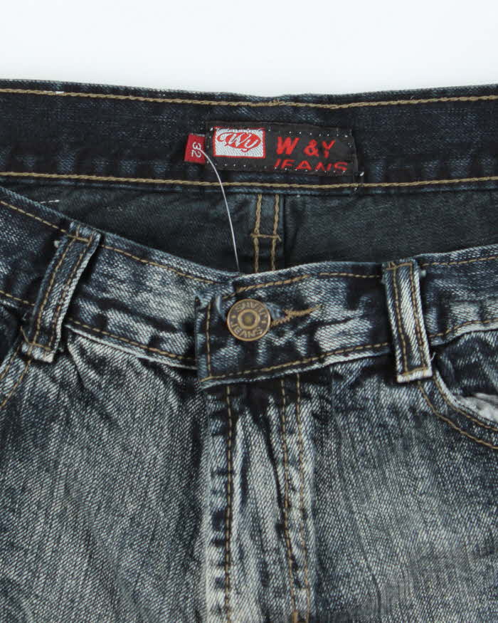 Vintage Y2K W&Y Overdyed Dark Wash Denim Shorts - W30 L11