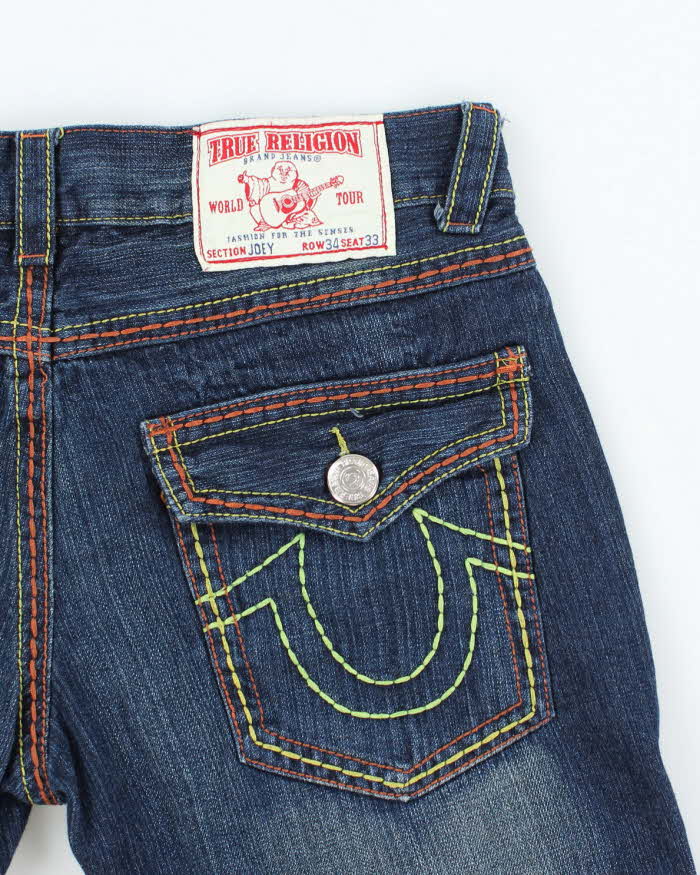 Vintage Y2K True Religion Dark Wash Denim Shorts - W34 L10
