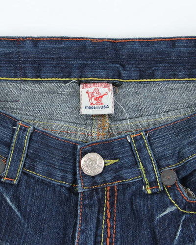 Vintage Y2K True Religion Dark Wash Denim Shorts - W34 L10