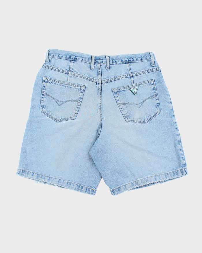 Vintage 90's Guess Light Wash Denim Shorts - W34 L9