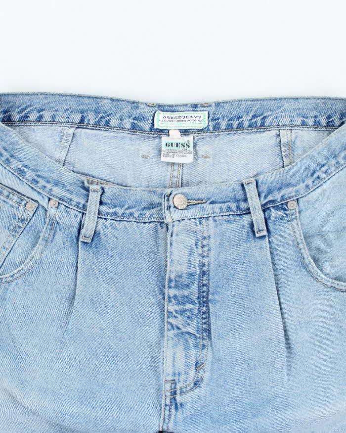 Vintage 90's Guess Light Wash Denim Shorts - W34 L9