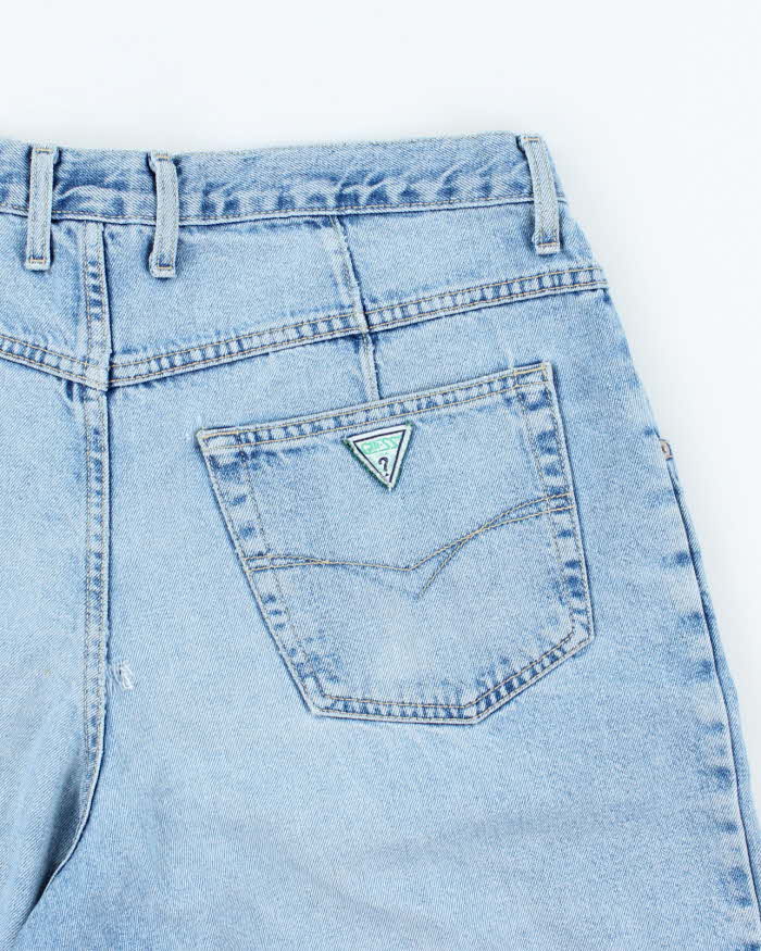 Vintage 90's Guess Light Wash Denim Shorts - W34 L9
