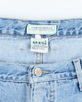 Vintage 90's Guess Light Wash Denim Shorts - W34 L9