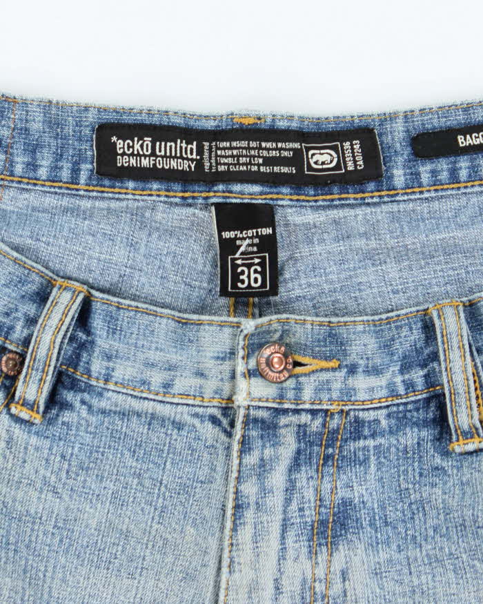 Vintage Y2K Ecko UTLD Light Wash Denim Shorts - W36 L12
