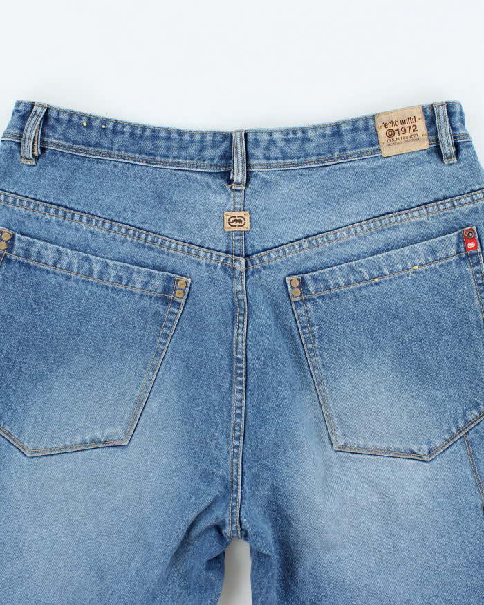Vintage Y2K Ecko UNTLD Embroidered Wide Leg Carpenter Shorts - W36 L13