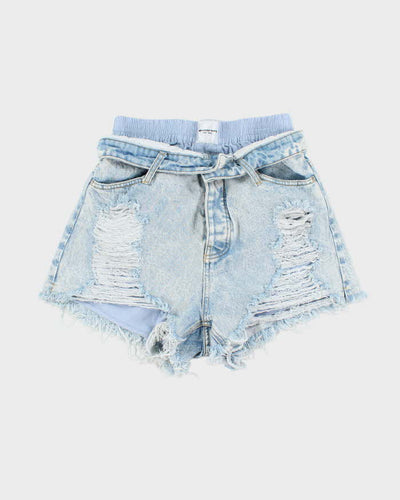 Vintage Alexander Wang Boxer Layered Denim Hot Pants - W28 L3
