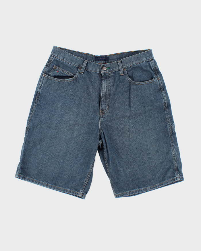 Vintage Y2K Tommy Hilfiger Wide Leg Denim Carpenter Shorts - W34 L10