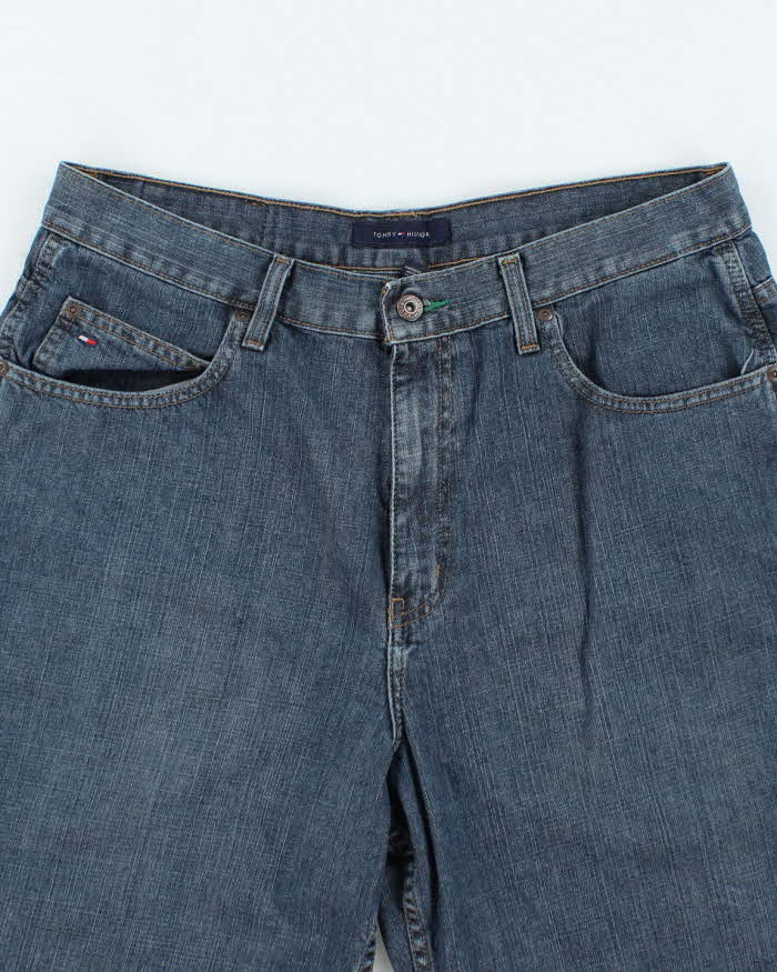 Vintage Y2K Tommy Hilfiger Wide Leg Denim Carpenter Shorts - W34 L10