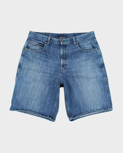 Vintage Tommy Hilfiger Wide Leg Denim Carpenter Shorts - W38 L11
