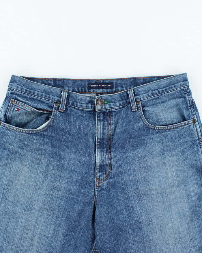 Vintage Tommy Hilfiger Wide Leg Denim Carpenter Shorts - W38 L11