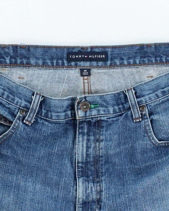Vintage Tommy Hilfiger Wide Leg Denim Carpenter Shorts - W38 L11