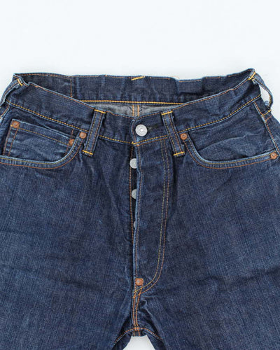 Vintage Y2K Evisu Dark Wash Cut Off Denim Shorts - W28 L9