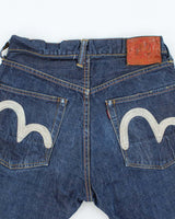 Vintage Y2K Evisu Dark Wash Cut Off Denim Shorts - W28 L9
