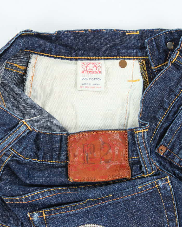 Vintage Y2K Evisu Dark Wash Cut Off Denim Shorts - W28 L9