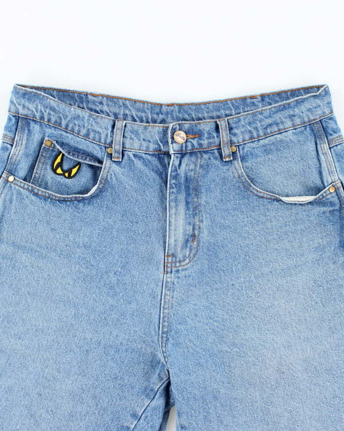 Vintage Butter Goods Medium Wash Embroidered Denim Shorts - W30 L9