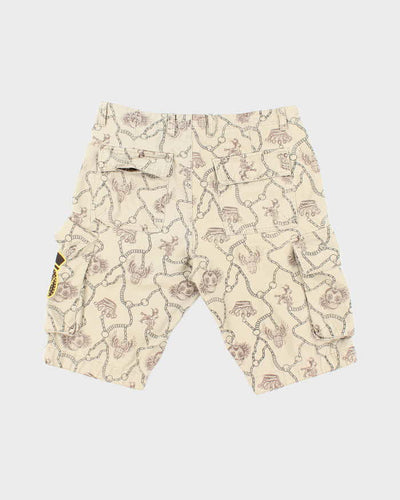 Vintage Y2K Christian Audigier Embroidered All Over Print Cargo Shorts - W29 L11