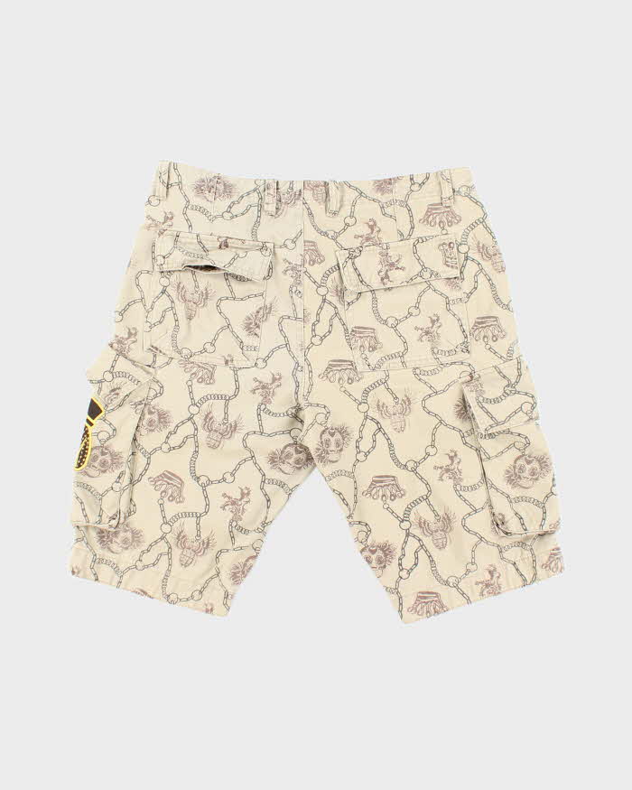 Vintage Y2K Christian Audigier Embroidered All Over Print Cargo Shorts - W29 L11