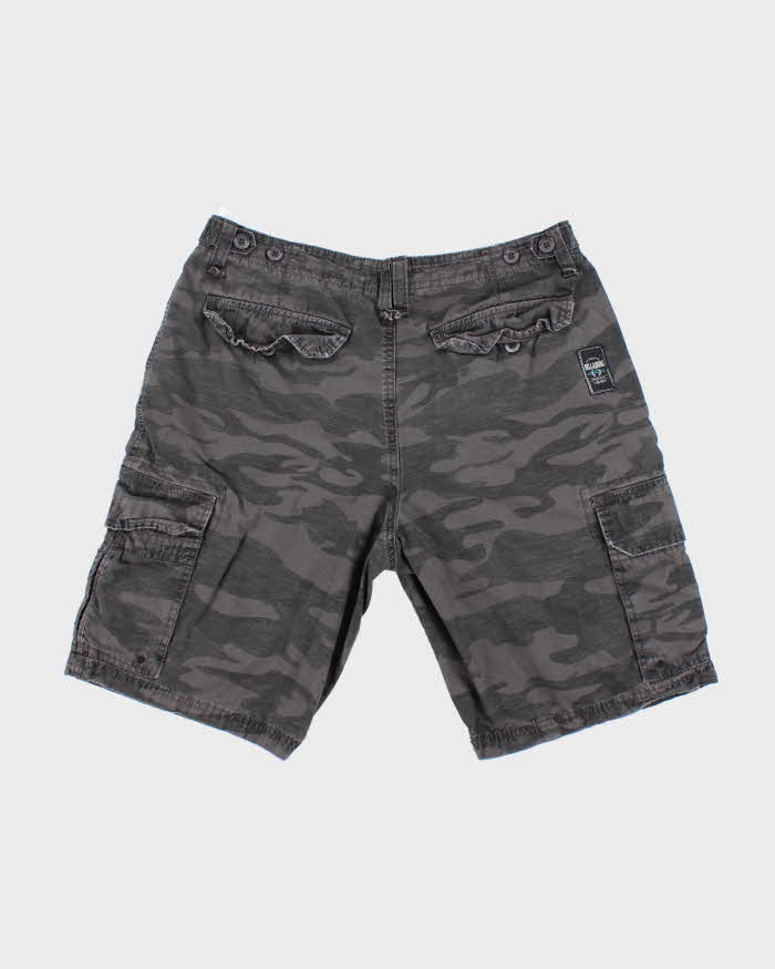 Vintage 2000's Billabong Black Camouflage Cargo Shorts - W32 L10