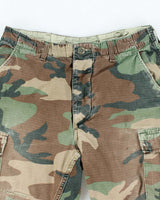 Vintage Y2K Military Style Faded Camouflage Cargo Shorts - W30 L12