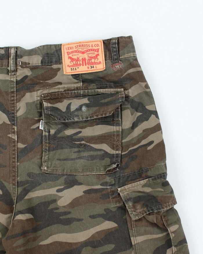 Vintage 2000's Levi's Baggy Camouflage Cargo Shorts - W34 L9
