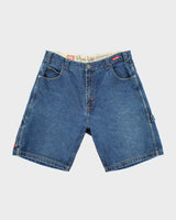Vintage Y2K Ecko Utld Dark Wash Wide Leg Denim Carpenter Shorts - W36 L10