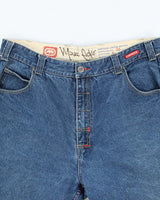 Vintage Y2K Ecko Utld Dark Wash Wide Leg Denim Carpenter Shorts - W36 L10