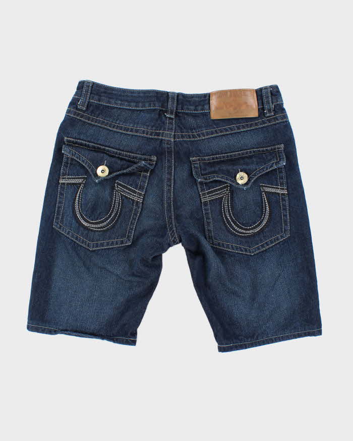 Vintage Y2K True Religion Dark Wash Denim Shorts - W32 L10