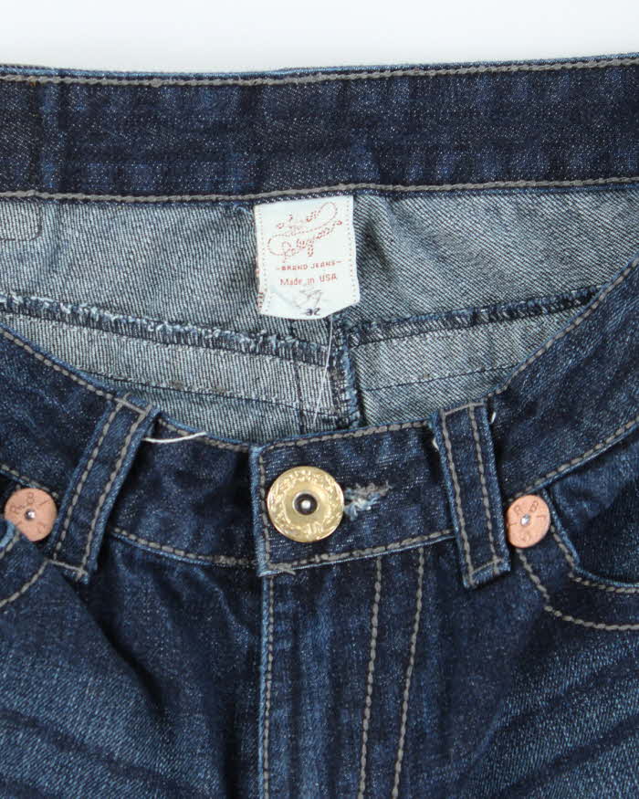 Vintage Y2K True Religion Dark Wash Denim Shorts - W32 L10
