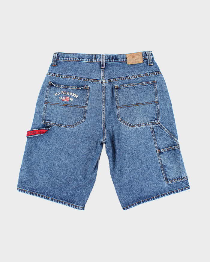 Vintage Y2K U.S. Polo Assn Dark Wash Wide Leg Denim Shorts - W34 L12