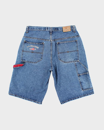 Vintage Y2K U.S. Polo Assn Dark Wash Wide Leg Denim Shorts - W34 L12