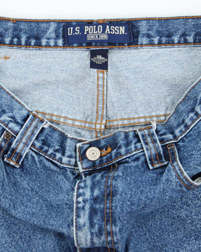 Vintage Y2K U.S. Polo Assn Dark Wash Wide Leg Denim Shorts - W34 L12