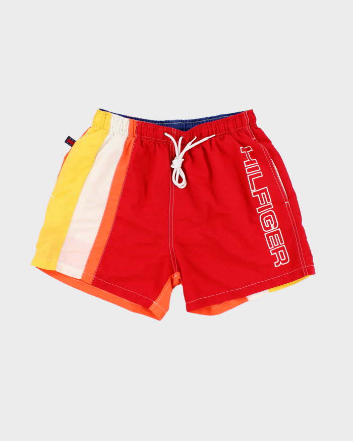 Vintage 90's Tommy Hilifiger Patterned Netted Shorts - S
