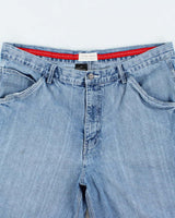 Vintage 2000's Cache Creek Wide Leg Light Wash Denim Cargo Shorts - W38 L11