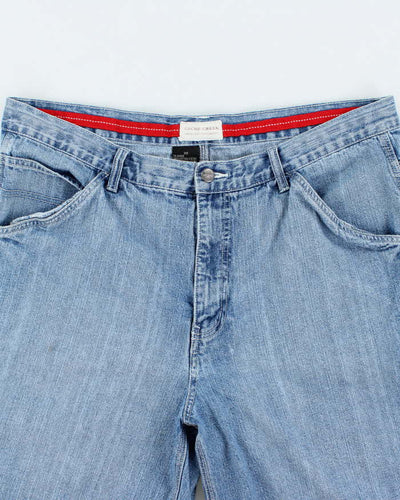 Vintage 2000's Cache Creek Wide Leg Light Wash Denim Cargo Shorts - W38 L11