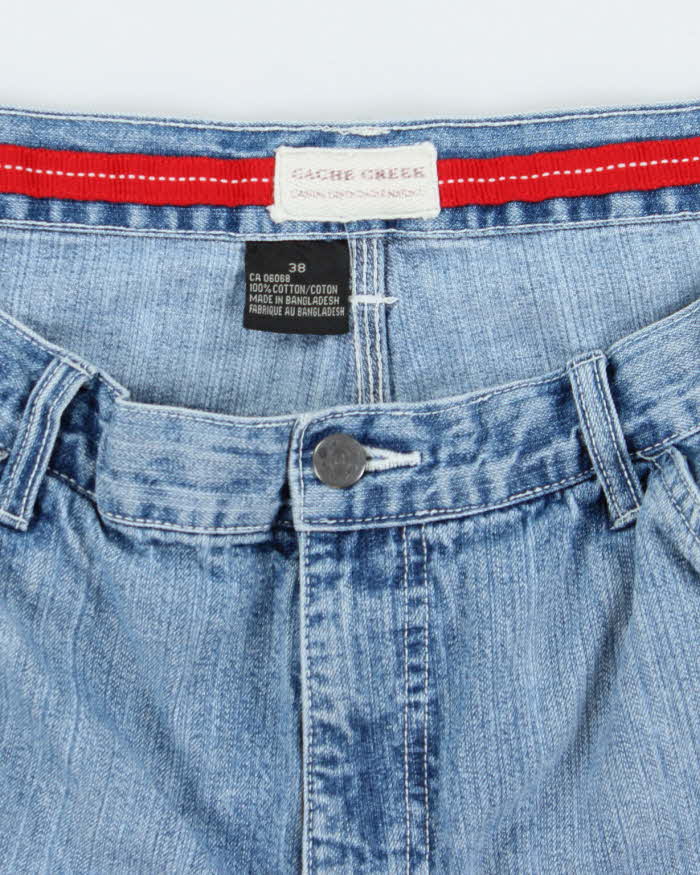 Vintage 2000's Cache Creek Wide Leg Light Wash Denim Cargo Shorts - W38 L11