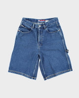 Vintage Y2K Mecca Usa Dark Wash Wide Leg Denim Shorts - W30 L10